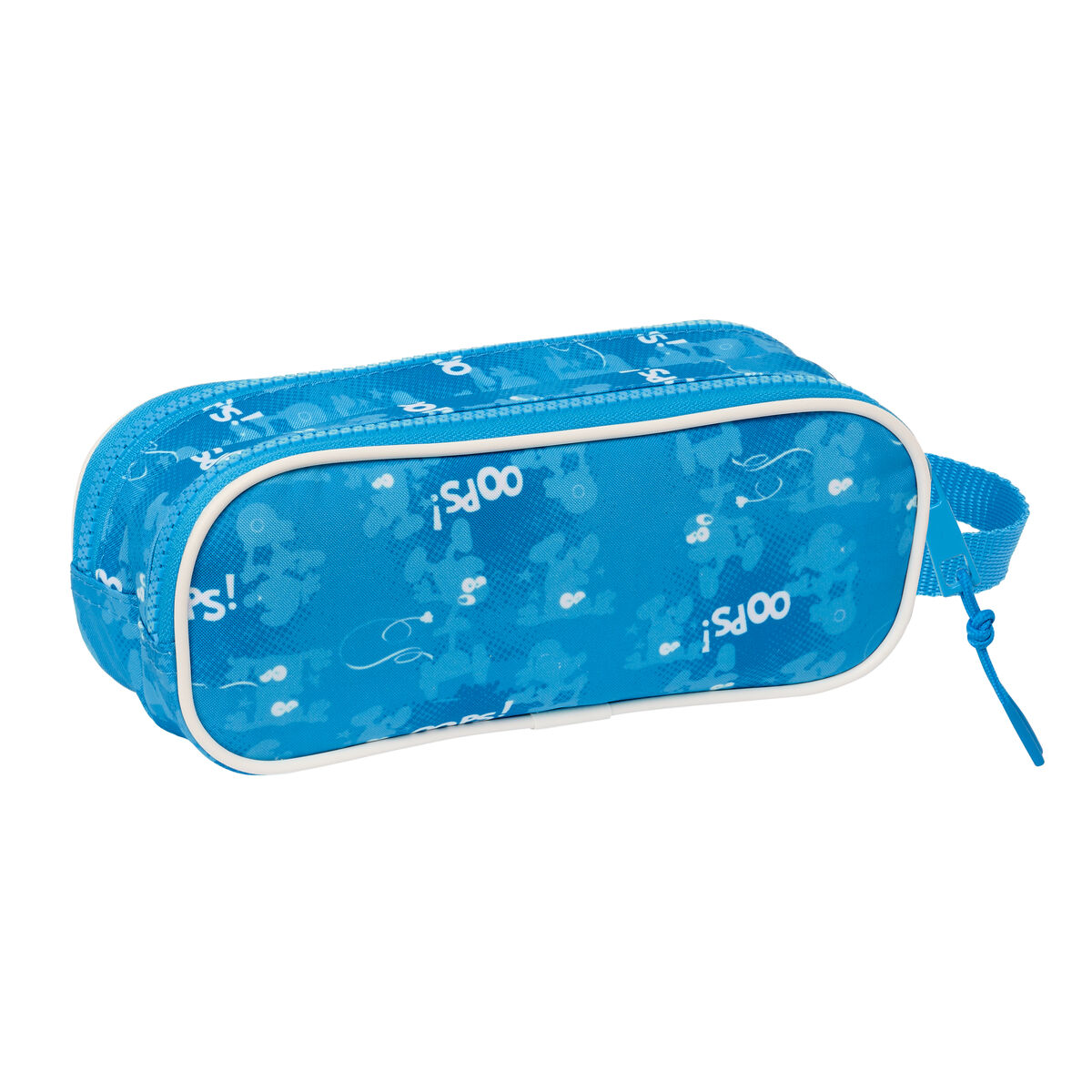 Dobbelt carry-all Los Pitufos Blå 21 x 8 x 6 cm